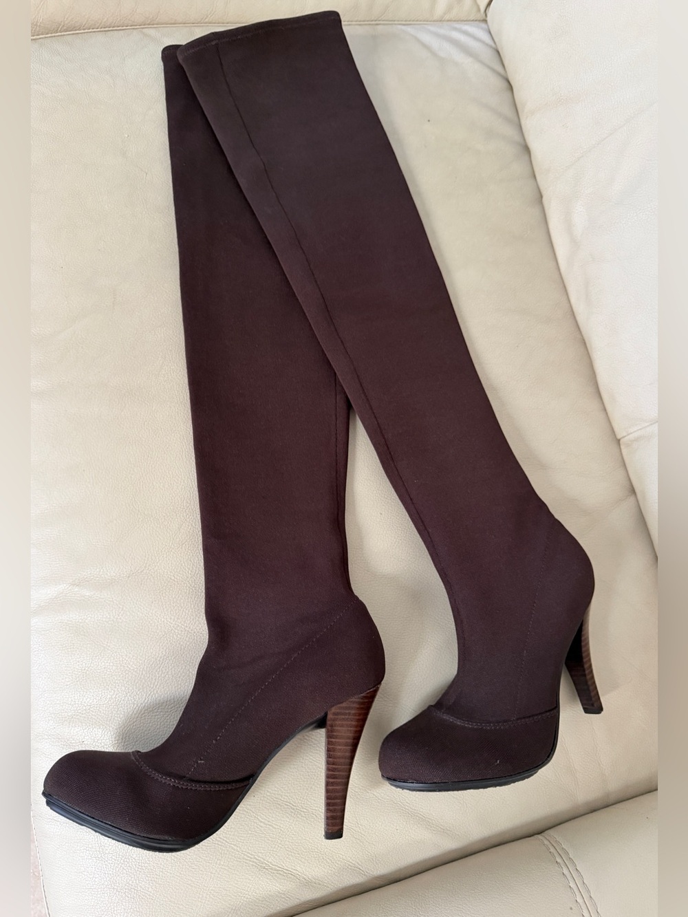 Report Dark Brown Over-the-Knee Stiletto Boots